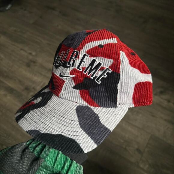 SS22 Supreme X Nike 6 Panel Cord Corduroy Baseball Hat Cap - Picture 3 of 8